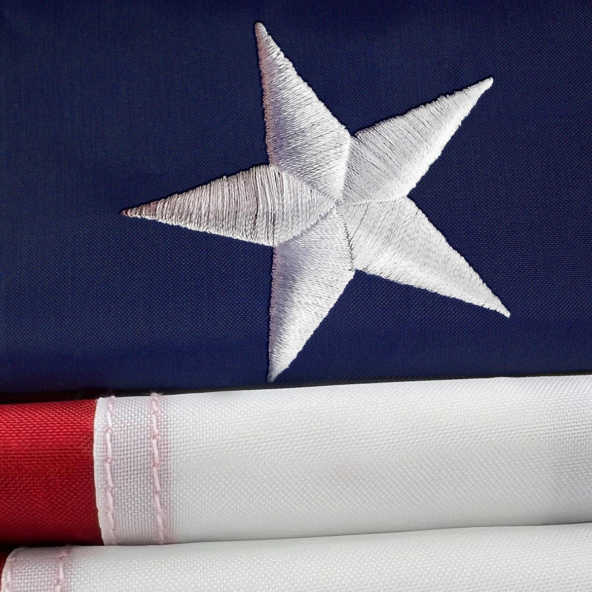 Shop72 American Flag 3x5 with embroidered stars for durable outdoor display
