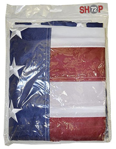 Shop72 flag with vivid embroidered stars and sewn stripes