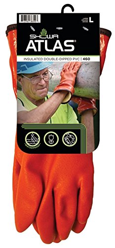 SHOWA Atlas 460 glove side view showing extended forearm coverage for protection in harsh environments.