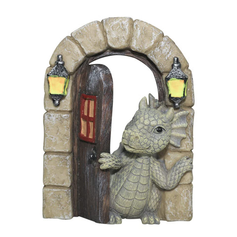 SHOWFEICAT dragon garden ornament in resin adds daytime charm to outdoor spaces