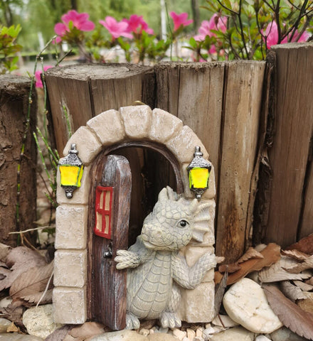 SHOWFEICAT outdoor dragon ornament enhances garden paths and patios