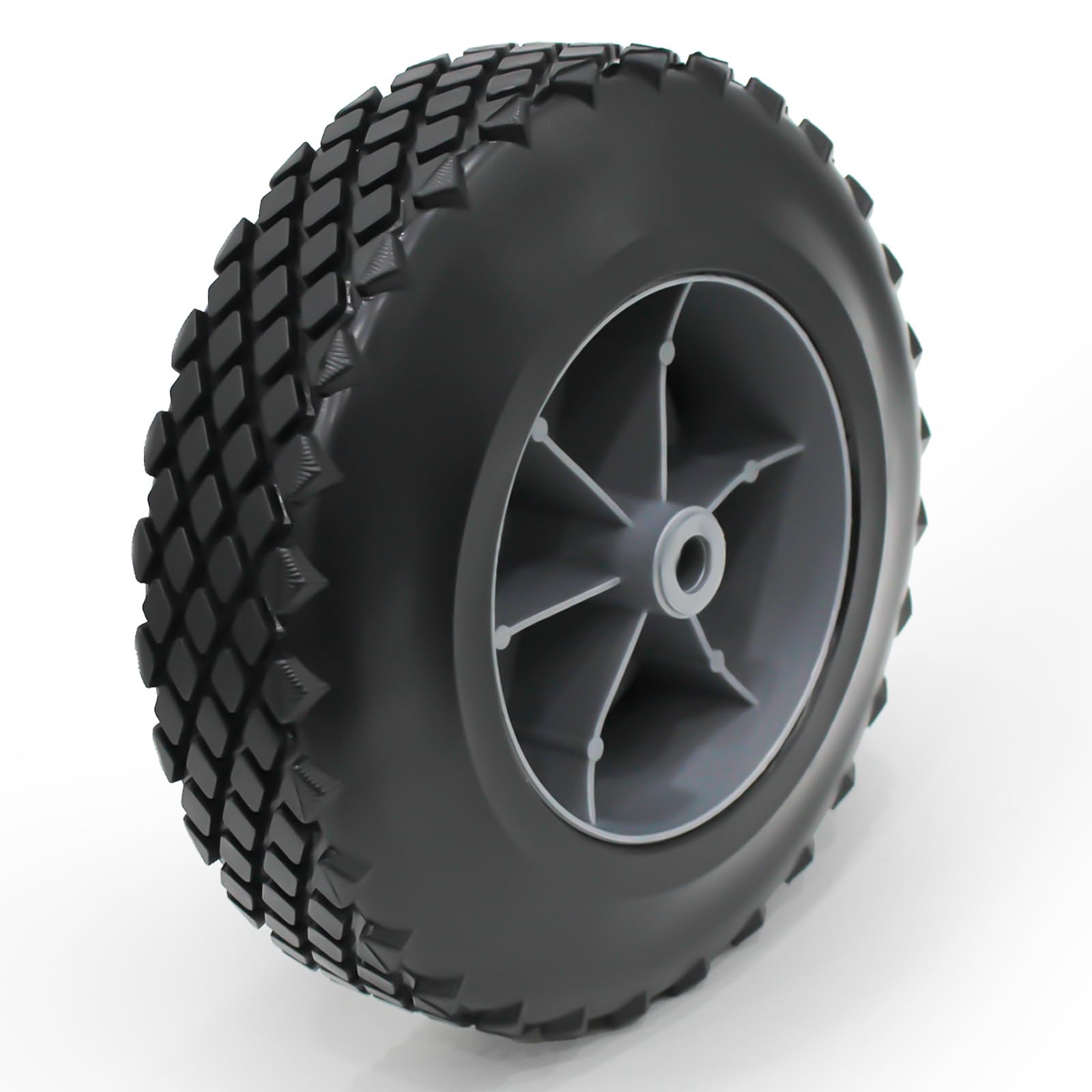 Showingo 0G8651 plastic wheel with 9.5-inch diameter for Generac, ideal for rugged movement.