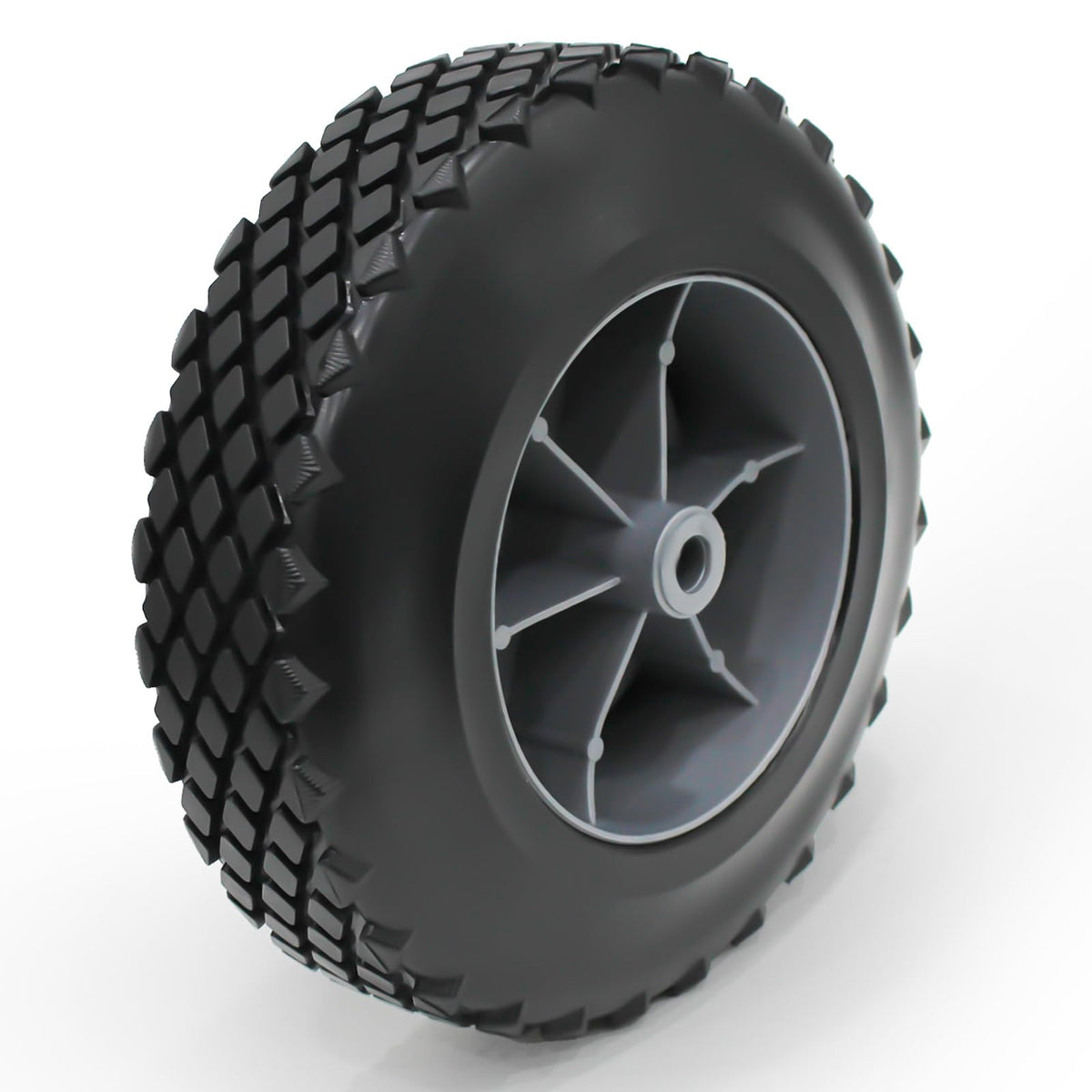 Showingo 0G8651 plastic wheel with 9.5-inch diameter for Generac, ideal for rugged movement.