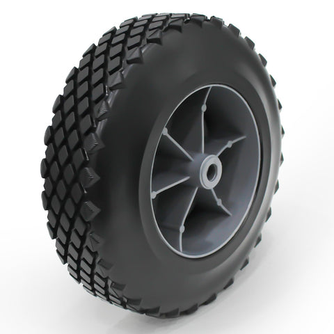 Showingo 0G8651 plastic wheel with 9.5-inch diameter for Generac, ideal for rugged movement.