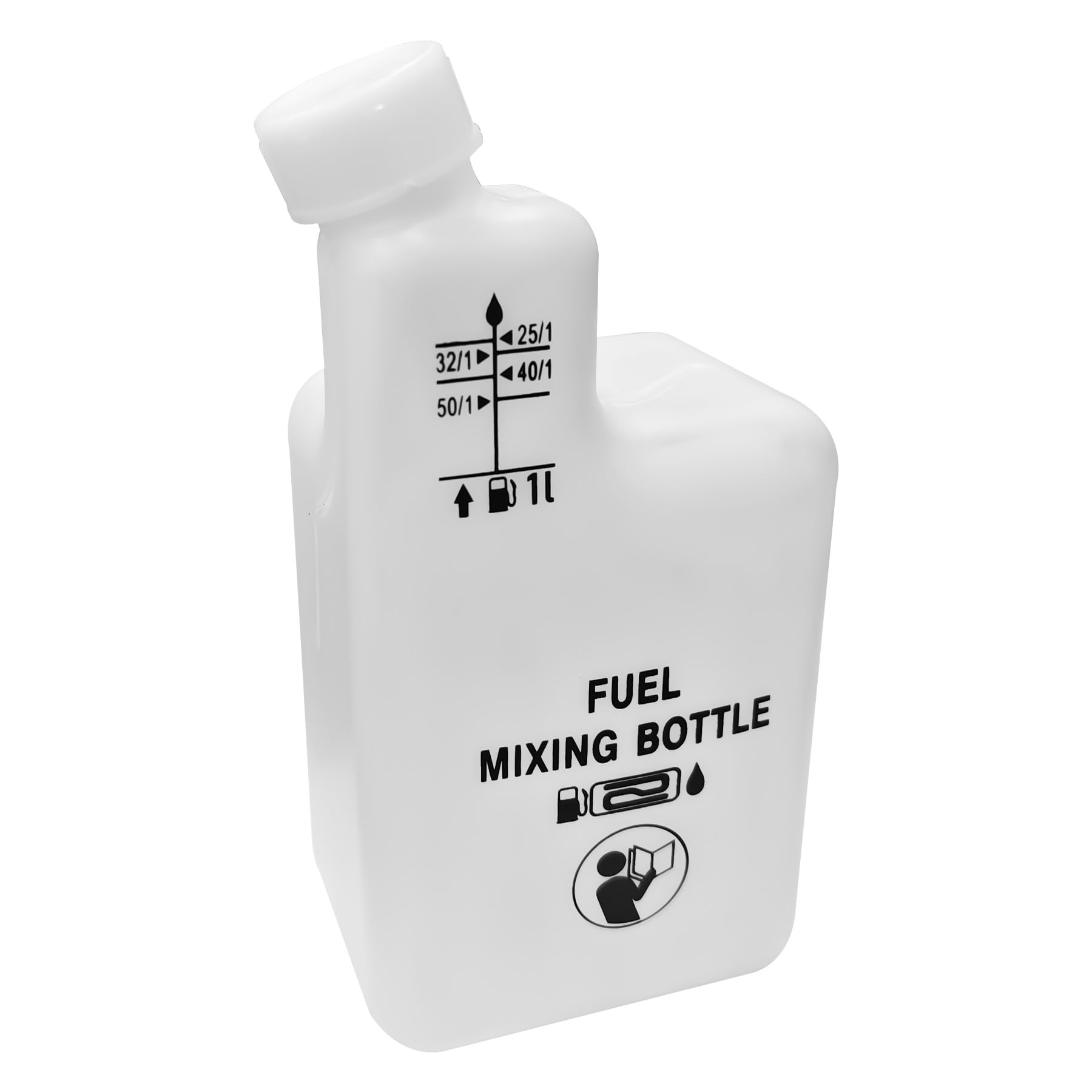 Showingo 2-stroke oil bottle 1L with clear marks for precise fuel mixing