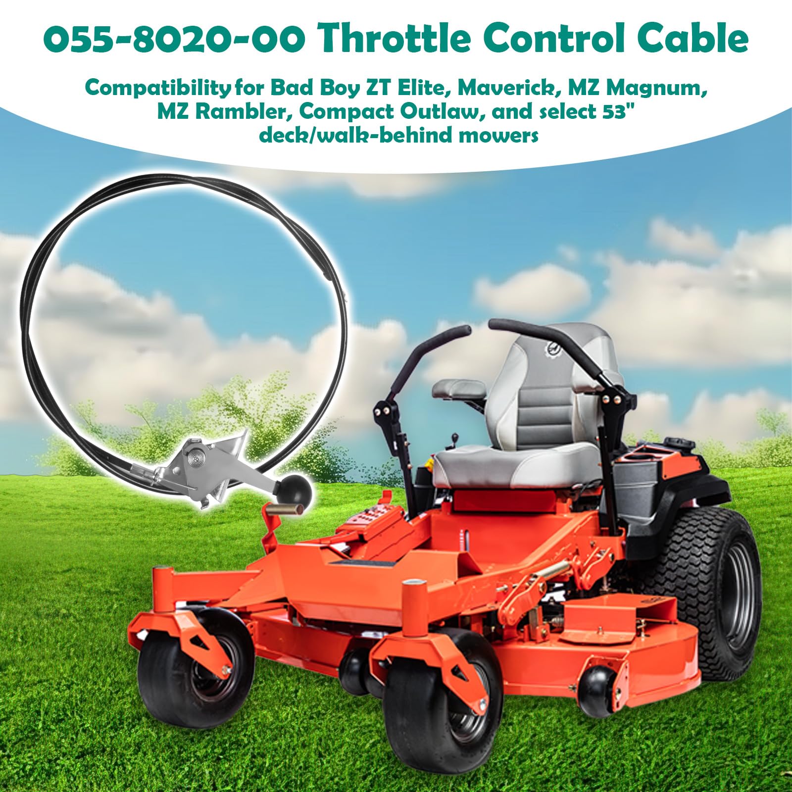Showingo 52.5-inch cable length supports extended reach for control.