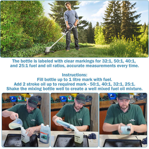 Showingo compatible with chainsaws and trimmers for quick prep