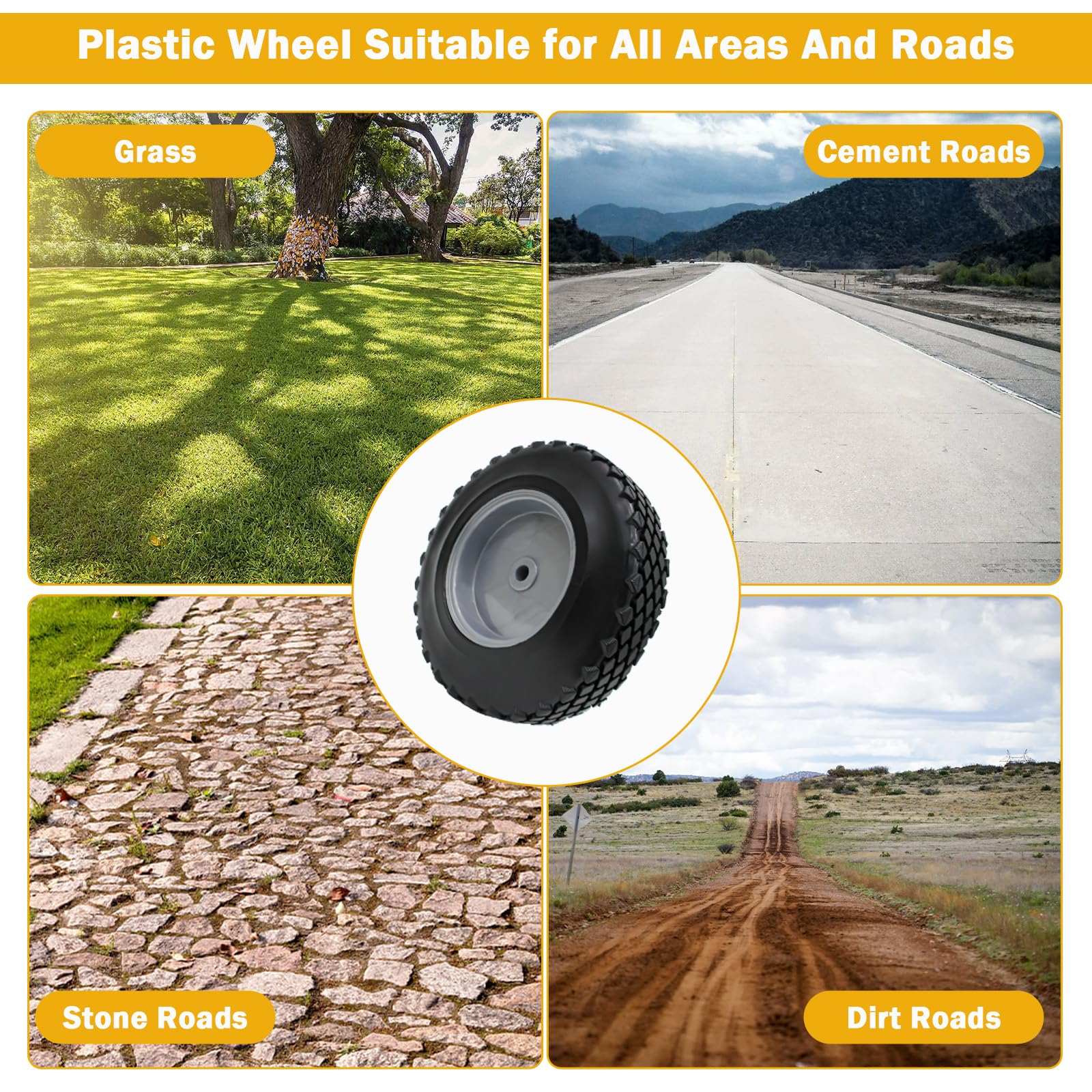 Showingo easy-installation wheel with common generator mounting compatibility.