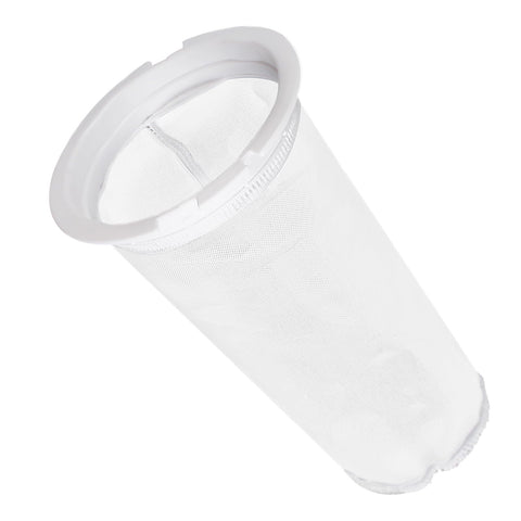 Showingo fine mesh bag captures fine debris in pool filtration.