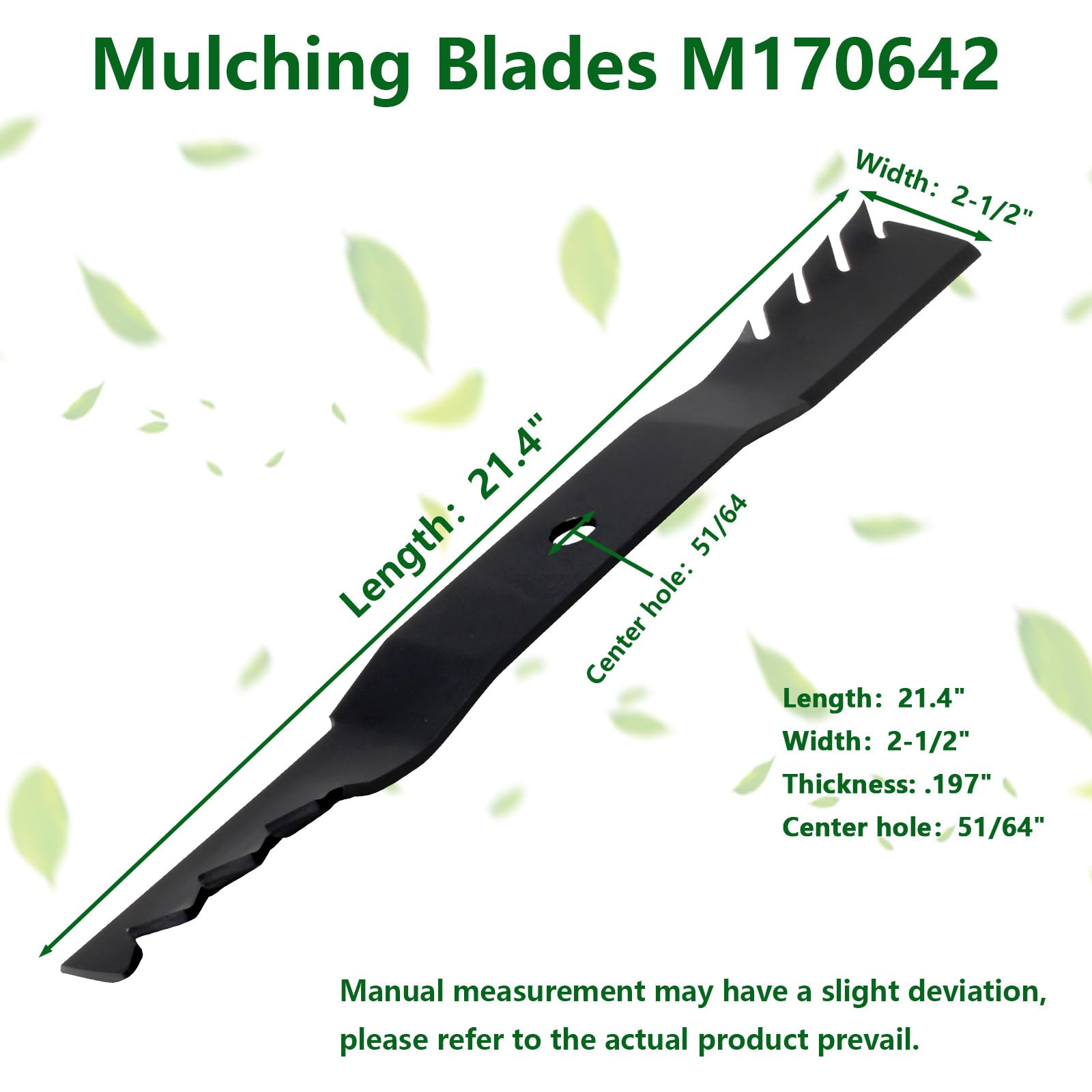 Blade teeth close-up highlights rugged mulching teeth for finer grass clippings.