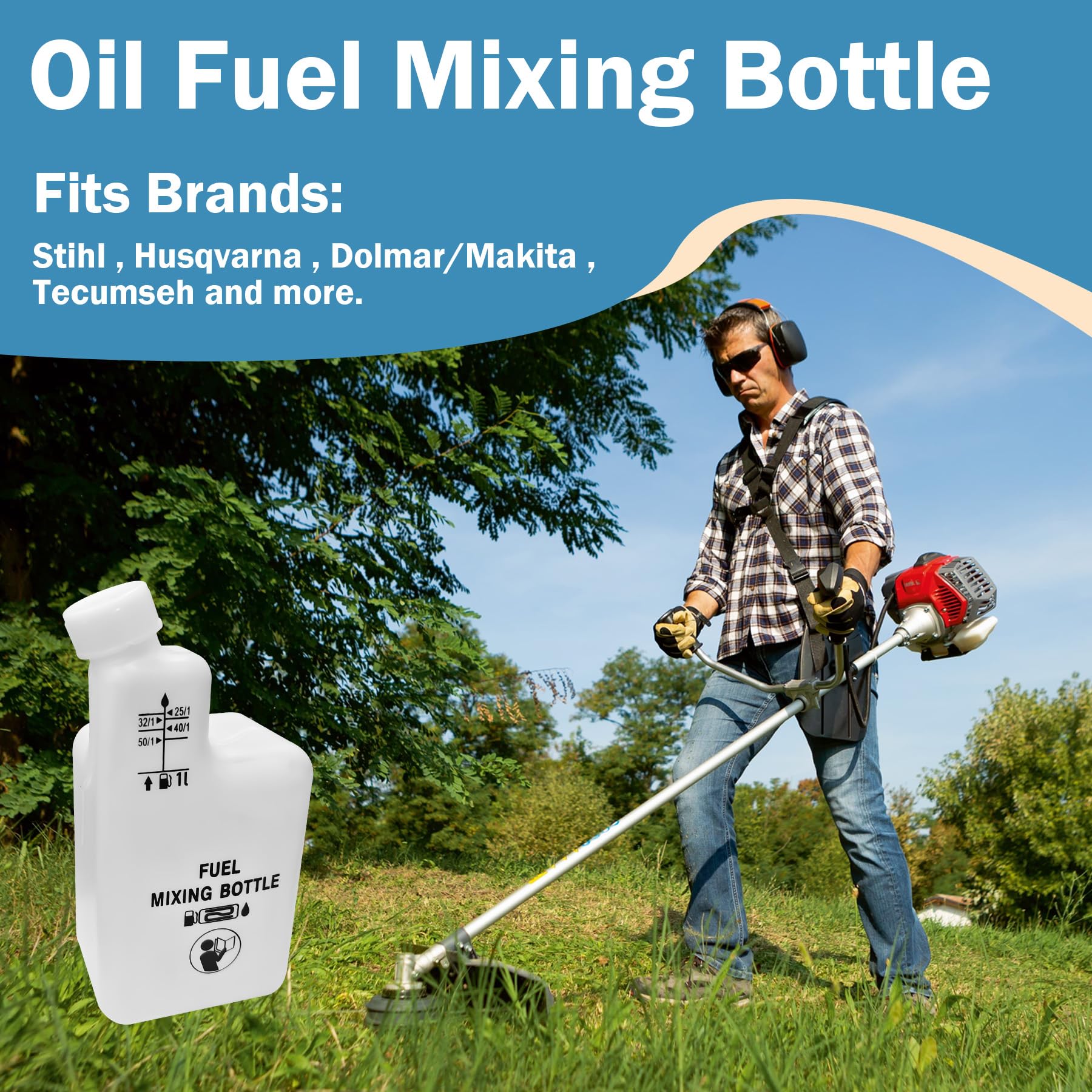 Showingo portable 1L bottle ready for on-site fueling and storage