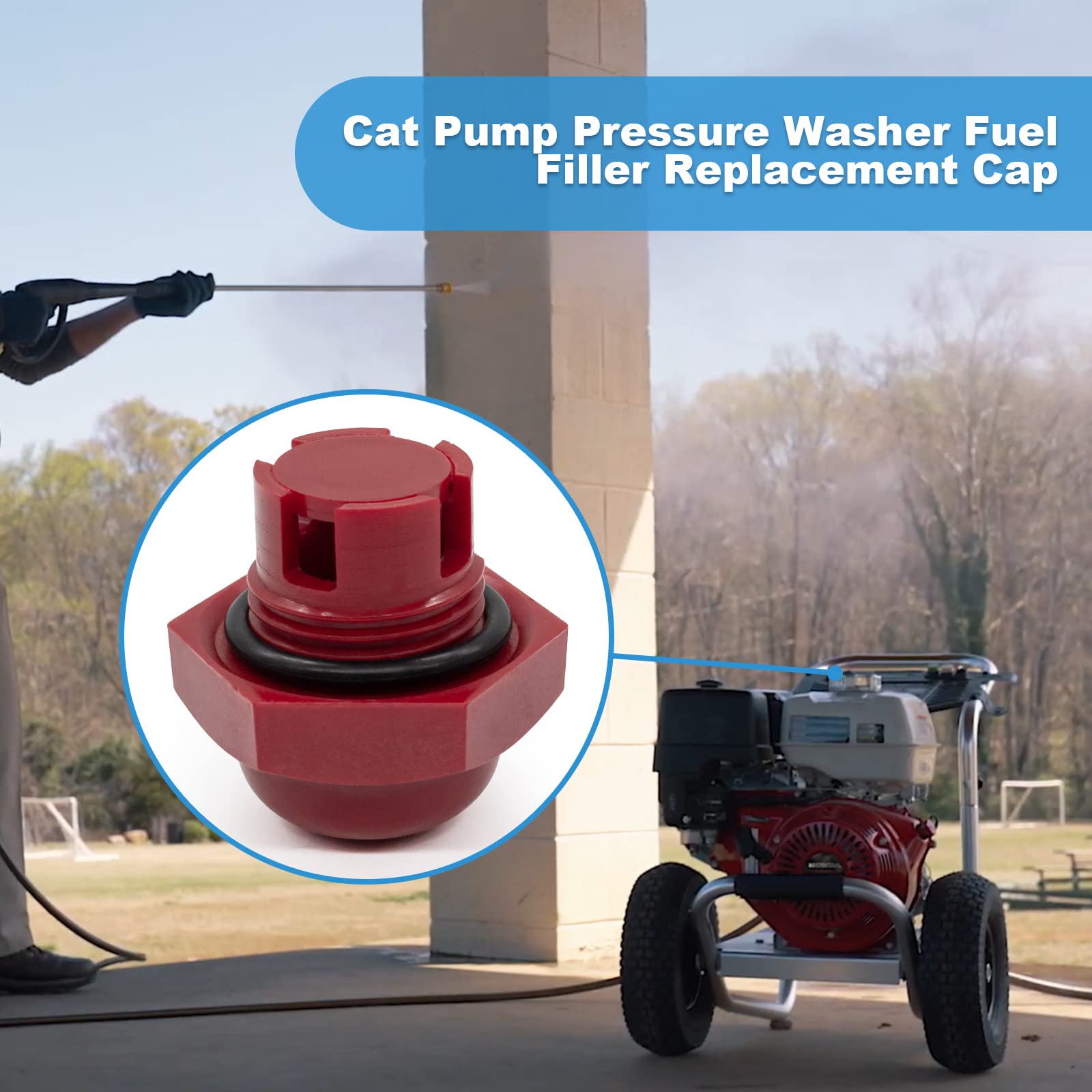 Showingo red oil fill cap easy to install for quick maintenance