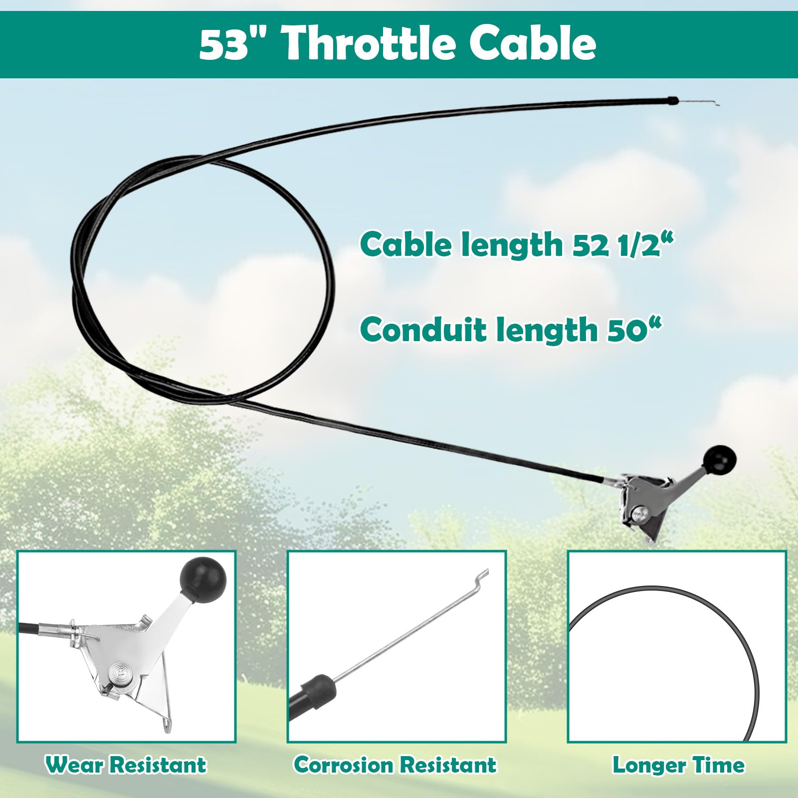 Showingo throttle cable installation guide demonstrates easy on-machine replacement.