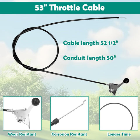 Showingo throttle cable installation guide demonstrates easy on-machine replacement.