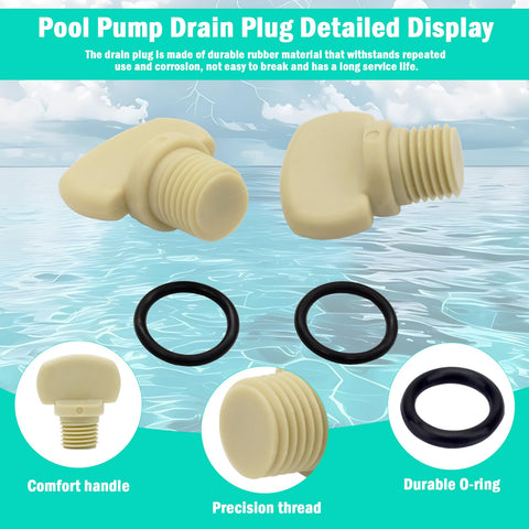 Showingo two-pack drain plugs display, ideal for replacements and maintenance.