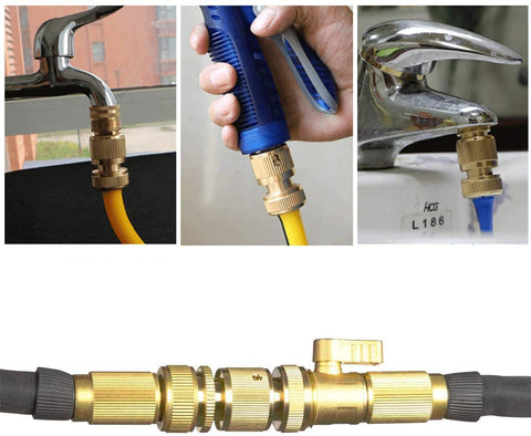 ShowNew 8-pack brass connectors packaging for easy stocking.
