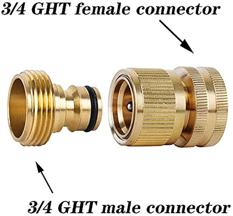 ShowNew garden hose quick connector 8-pack side view highlights sturdy brass fittings.