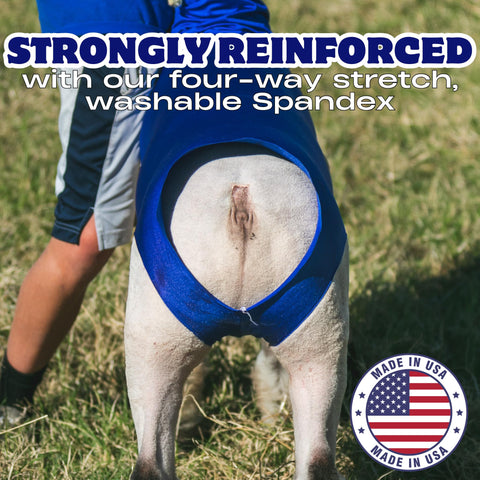 USA-made tag on Show Pro lamb tube signaling local manufacturing.