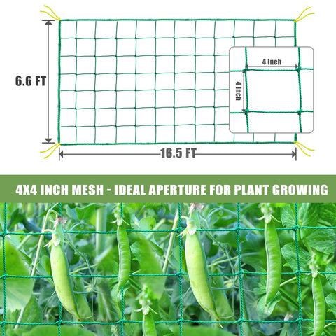SHPPETONB Nylon garden netting 27 strands offers robust, long-lasting construction.
