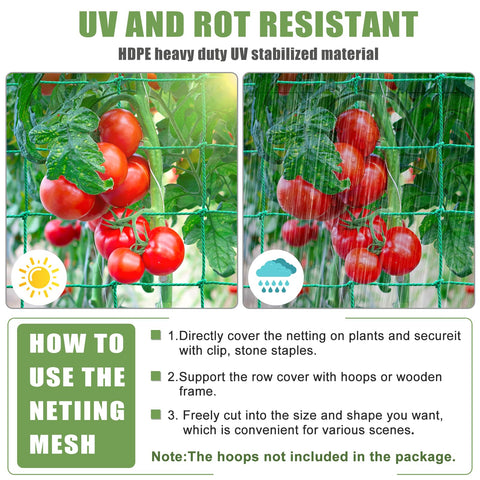 SHPPETONB cucumber trellis netting improves airflow and easy fruit passage.