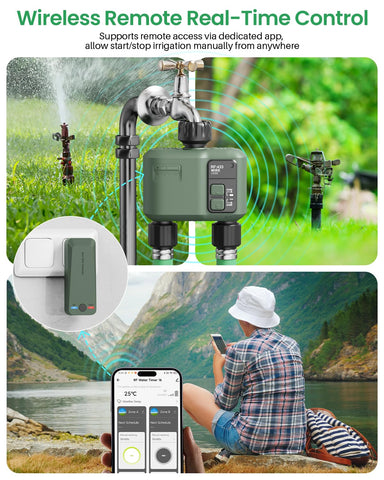 Shrieve WiFi Water Timer 2-Zone app control interface for scheduling watering