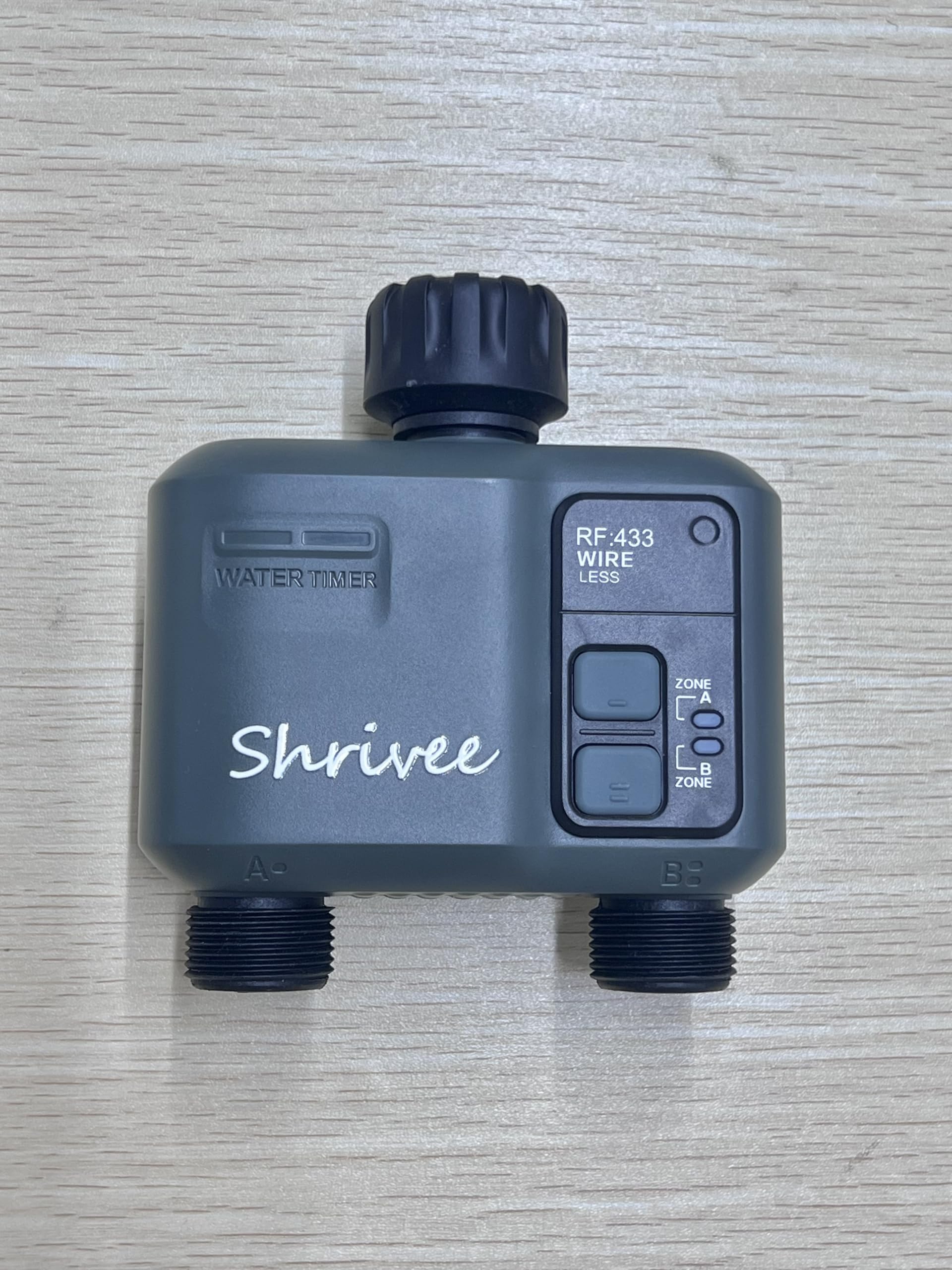 Shrieve WiFi Water Timer 2-Zone dual-zone setup in garden