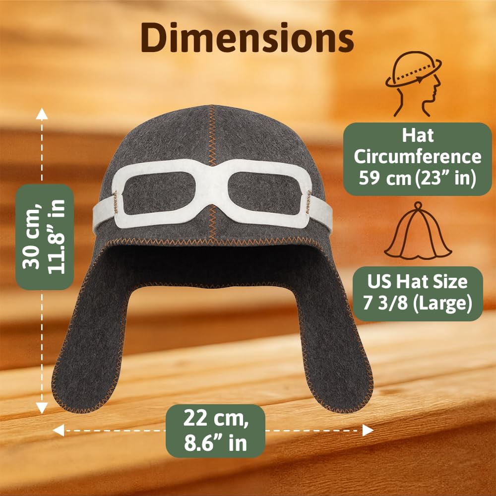 SHSH Pilot sauna hat close-up wool texture reveals premium Finnish wool quality