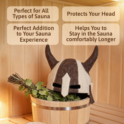 SHSH Trade Group Wool Banya Hat Knight 23 cm width provides comfortable coverage.