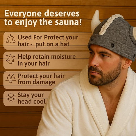 SHSH Viking Sauna Hat felt material close-up highlighting soft texture