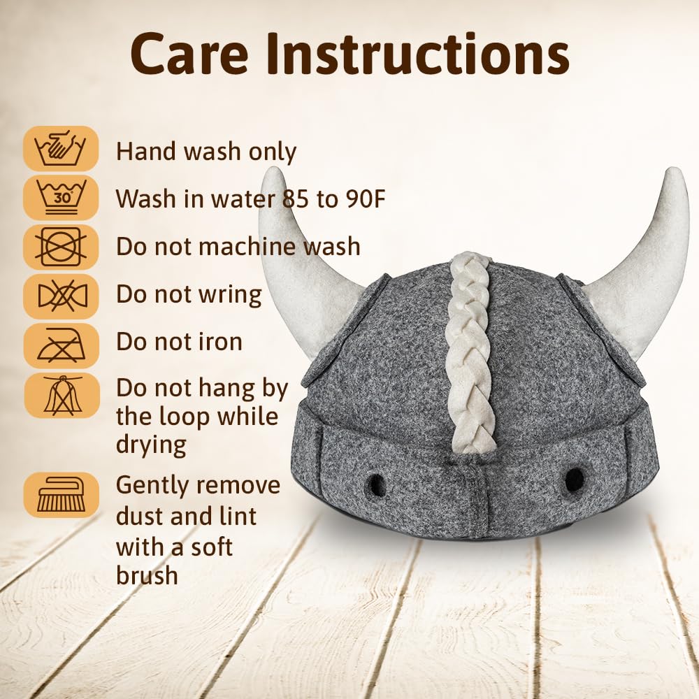 SHSH Viking Sauna Hat packaging ready as gift for sauna lovers