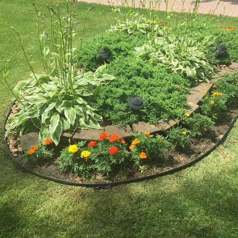 Shsyue brown landscape border blends with soil and garden aesthetics.