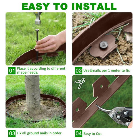 Shsyue curved edging flexibly follows uneven ground for seamless borders.