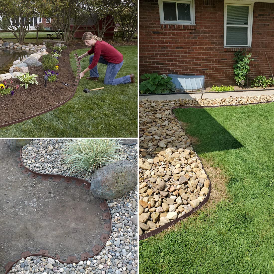 Shsyue installation-friendly design with stakes enables quick, stable edging setup.