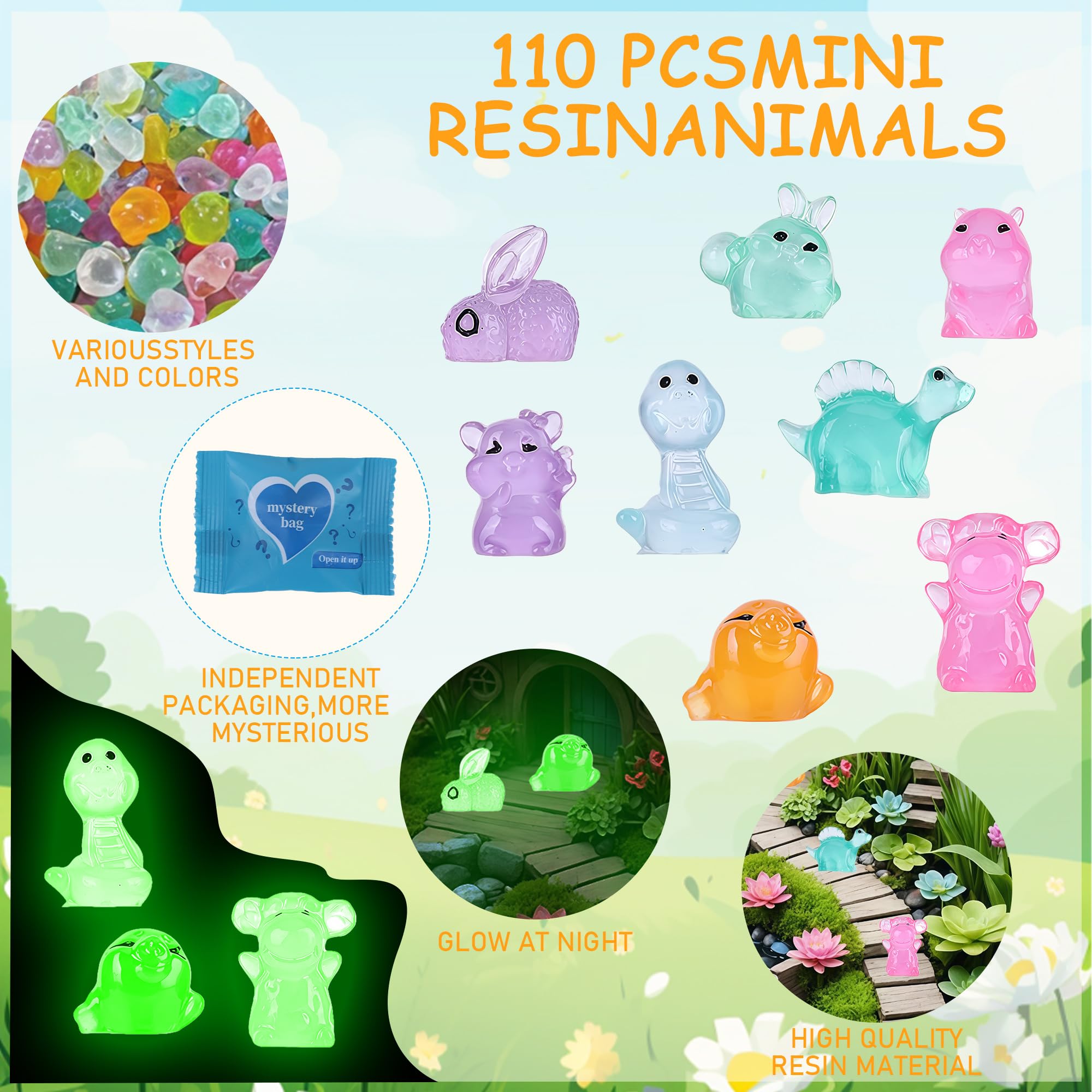 ShtNeeg durable waterproof resin animals shown in mixed indoor/outdoor scenes.