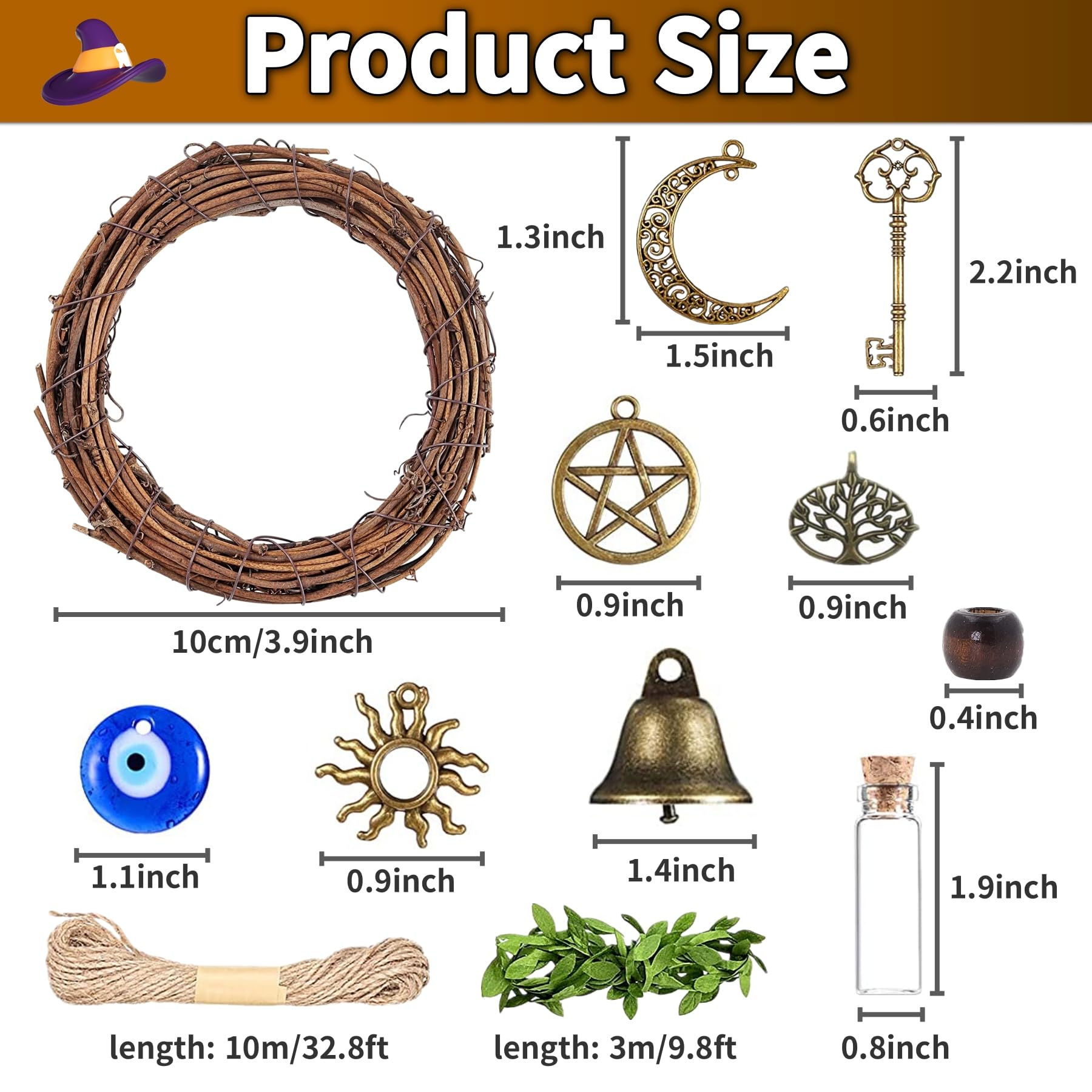 SHUANGART bells 1.5in diameter ideal for hanging decorations