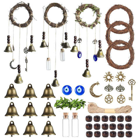 SHUANGART Witch Bells kit contents for easy door decor projects