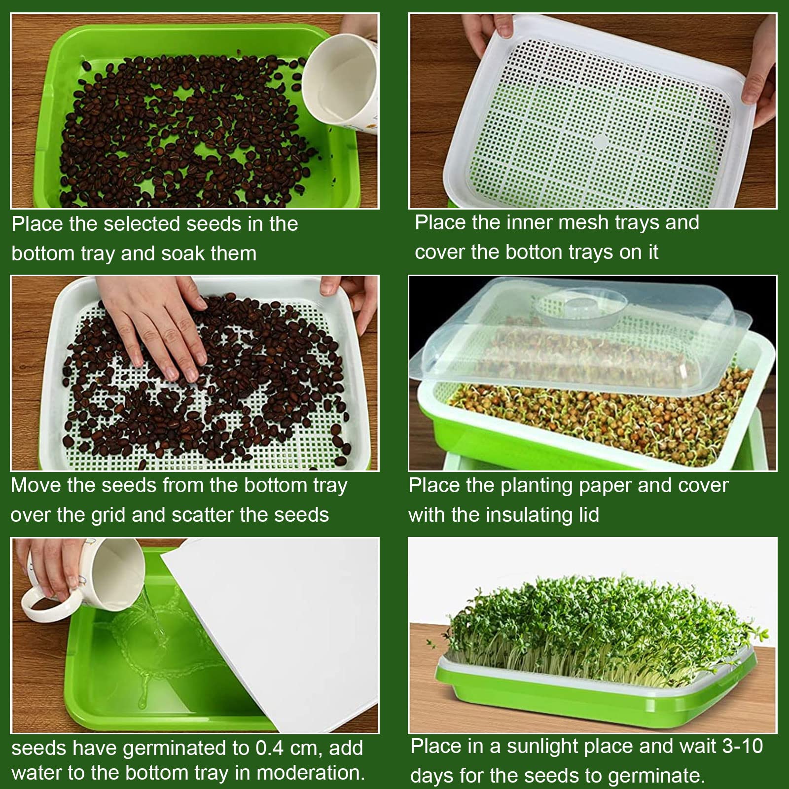 SHUESS air-permeable holes image highlights ventilation aiding germination.