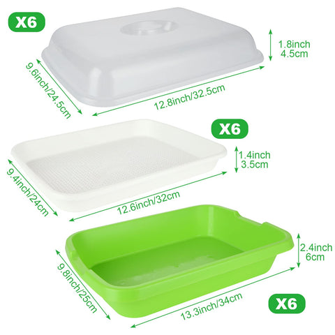 SHUESS sprouting tray bottom tray stack demonstrates complete kit for organized sprouting.
