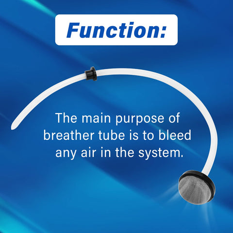 Breather tube plug sits on top of the manifold for easy access.