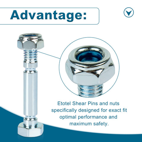 Shuisen snowblower shear pins 4-pack parts fit ensures perfect compatibility.