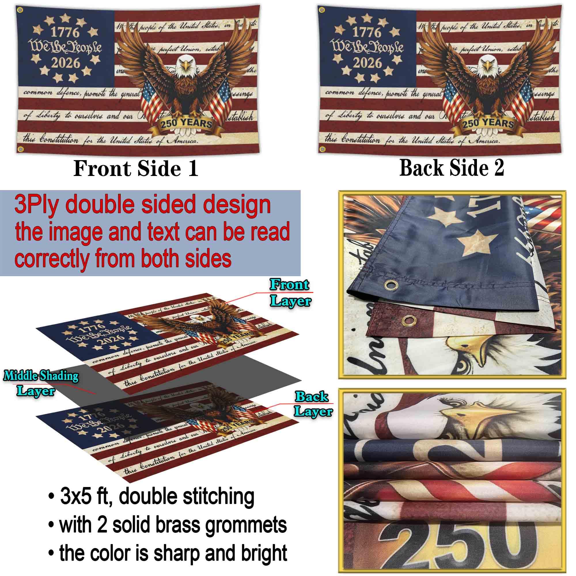 Shuitouk flag double-sided readability confirms consistent text on both sides