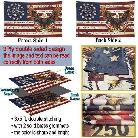 Shuitouk flag double-sided readability confirms consistent text on both sides