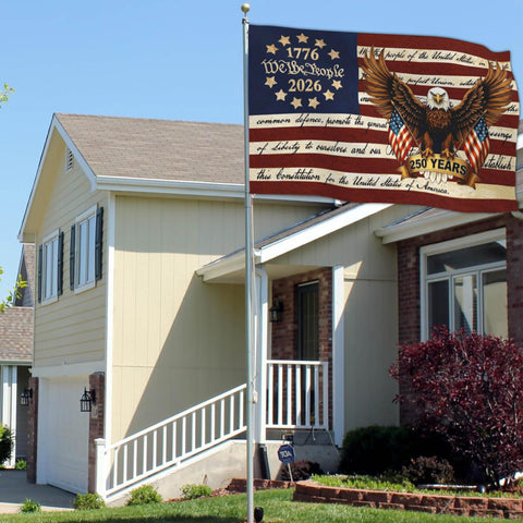 Shuitouk outdoor patriotic display enhances porch or yard ambiance