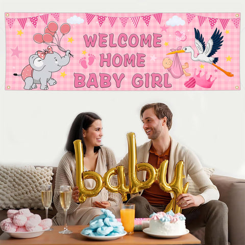 Shuitouk outdoor decor banner adds color to garden parties.