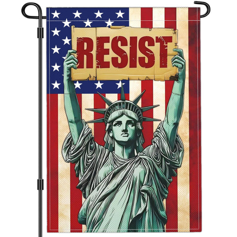 Shuitouk Statue of Liberty Pride flag front view with vibrant colors for outdoor use.