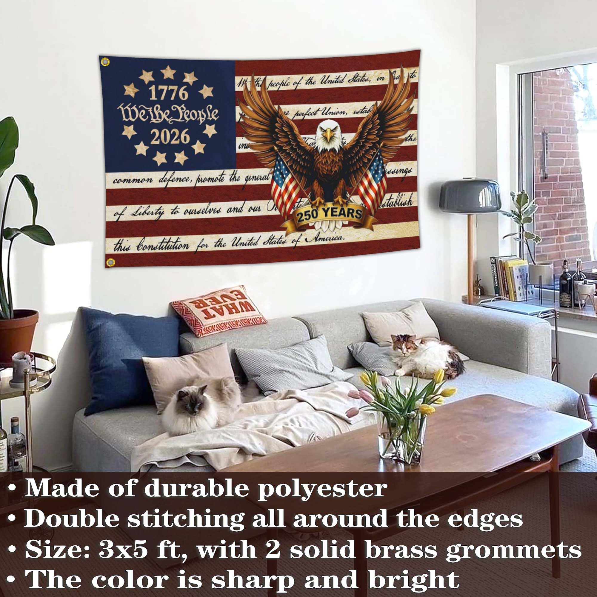 Shuitouk weather-resistant flag withstands wind and sun for long use