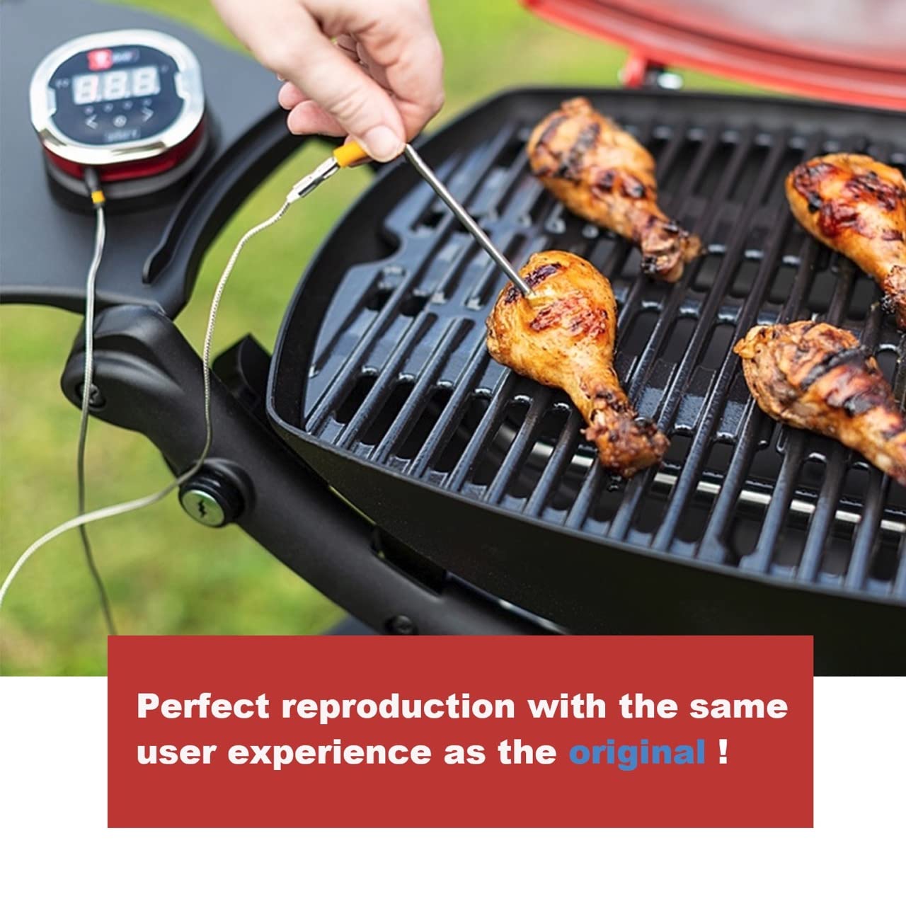 Universal compatibility with Weber iGrill Mini, iGrill 2, iGrill 3 and Weber hubs