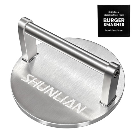 SHUNLIAN Smash Burger Press with a 6-inch base for even sear and juiciness.