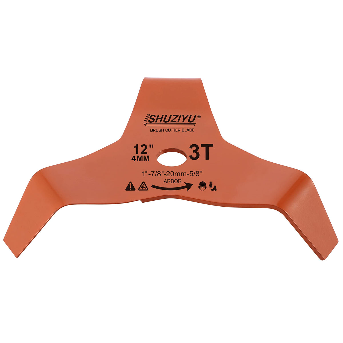 SHUZIYU 12-inch bend blade with 1-inch arbor for universal brush cutter fit.