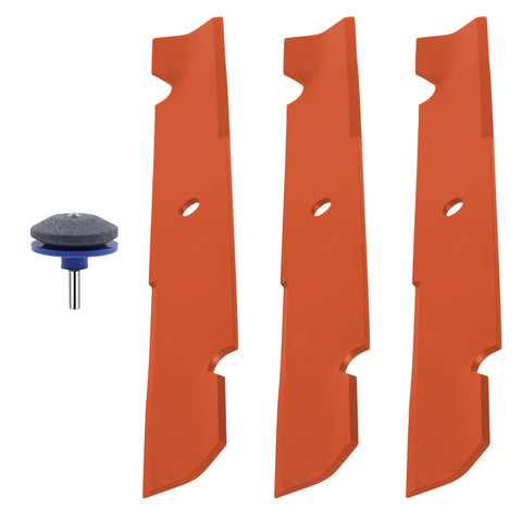 SHUZIYU 3-blade mulching set ready for clean lawn shredding and even clippings.